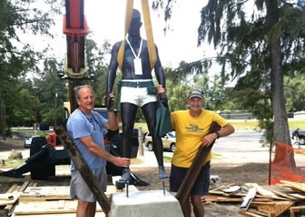 Barbata and Seiple preparing the Naked Warrior