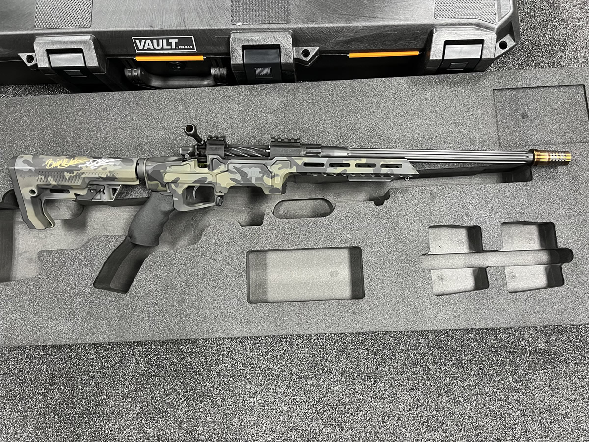 Gorilla Firearms GF Bolt Action Chambered in 8.6 Blackout, Painted in a Dark Multicam Cerakote Pattern