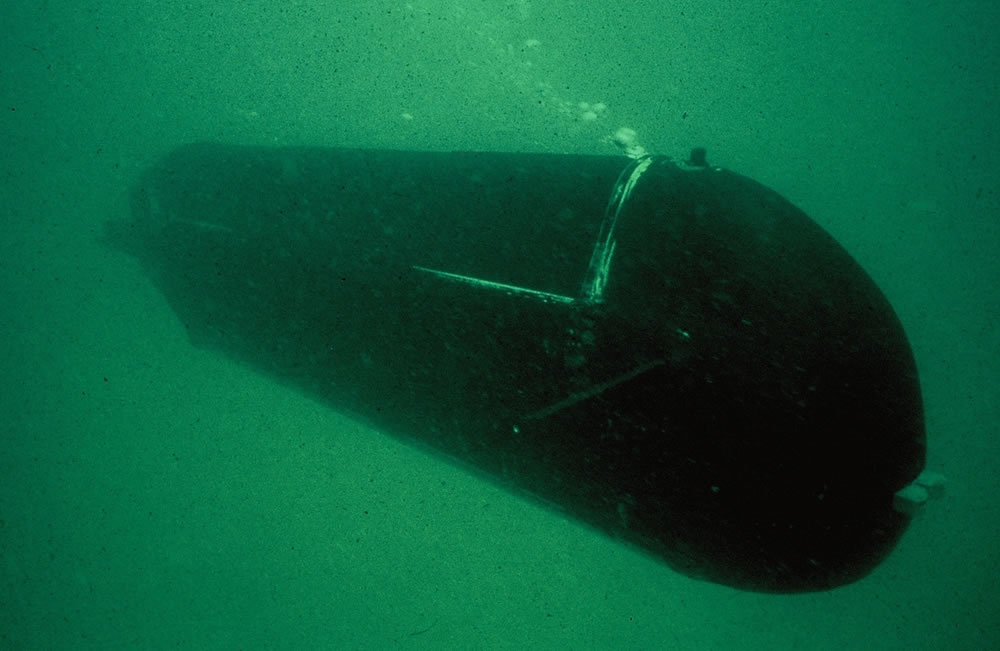 MK VII Swimmer (later SEAL) Delivery Vehicle (SDV) underway