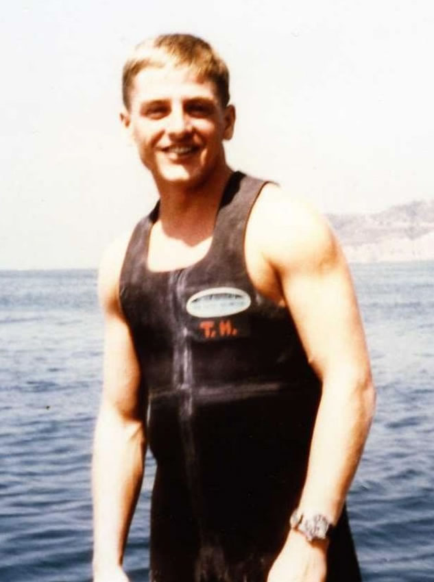 “Farmer John” thermal protective undergarment and with wetsuit top. “Farmer John” thermal protective undergarment and with wetsuit top.