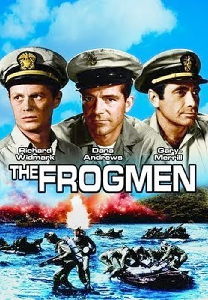 DVD cover for the 1951 film “The Frogmen.” DVD cover for the 1951 film “The Frogmen.”