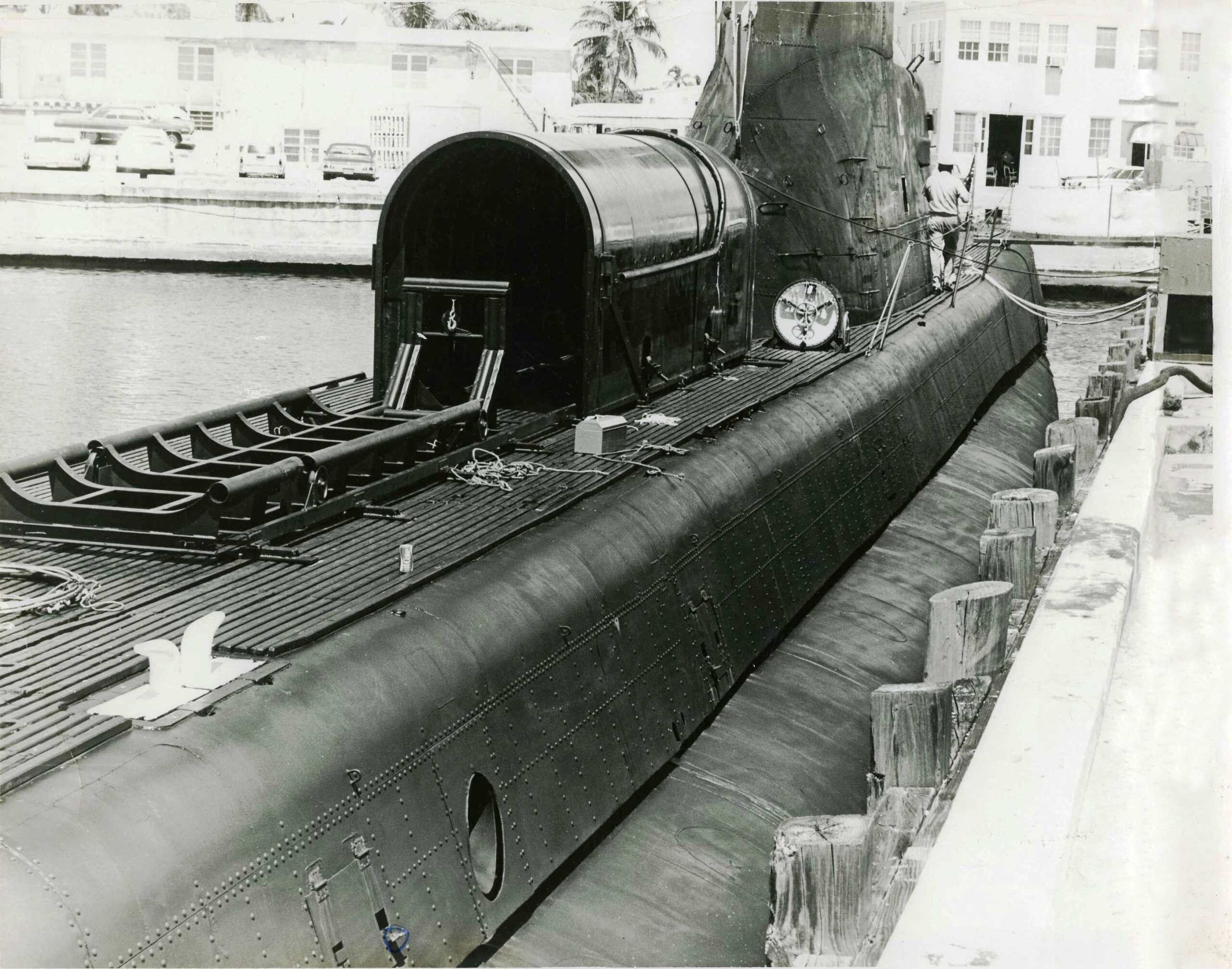 Submarine Wet Deck Shelter aboard USS Cutlass (SS-478) at Key West, Florida