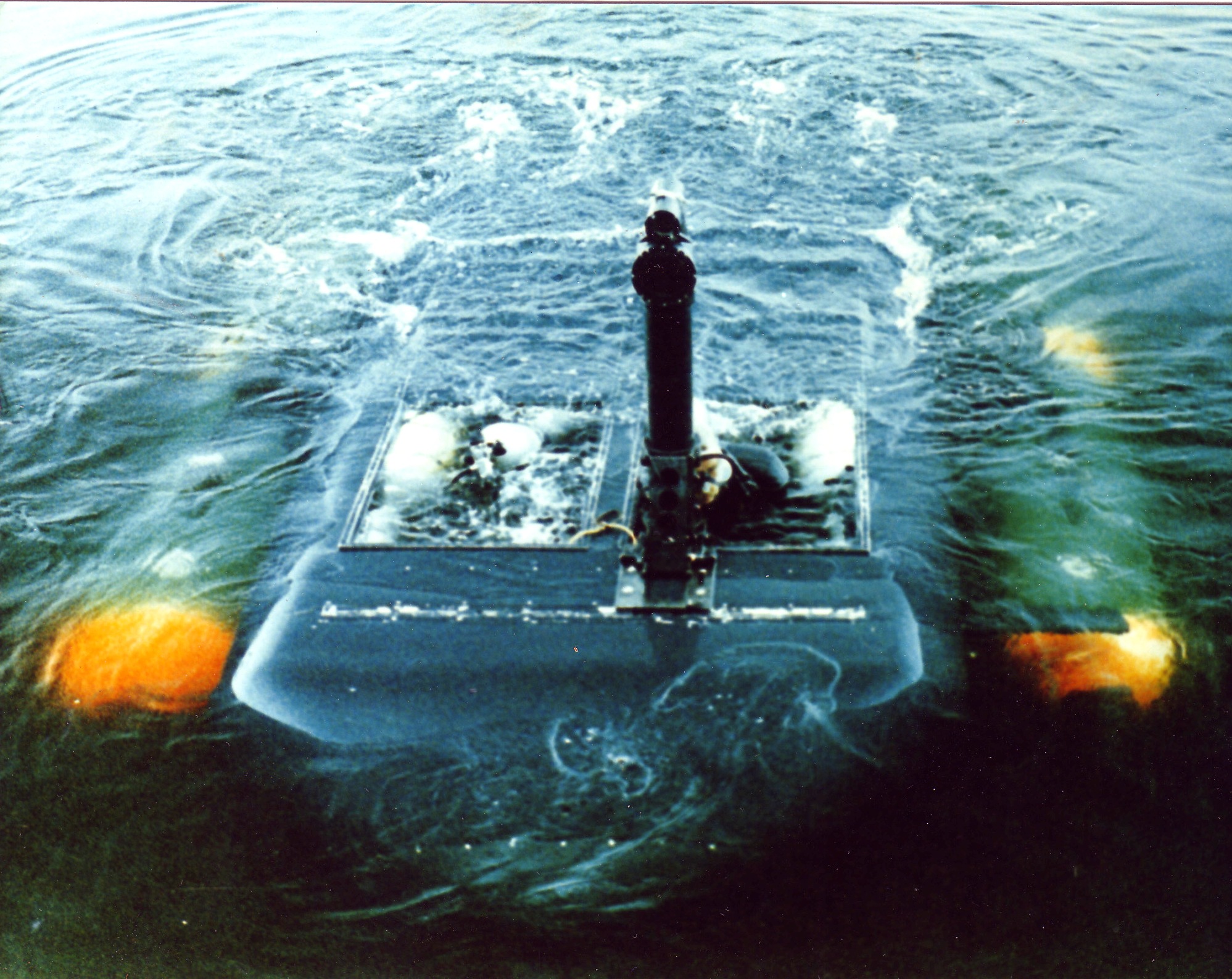 The Standoff Weapon Assembly (SWA) on the surface, periscope up and in the firing position